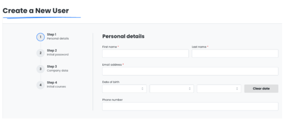 Create a new user fixed